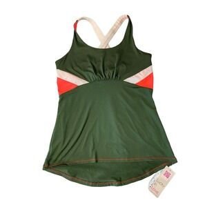 Lucky In Love Tank Top Women's Size Small Pickleball Tennis golf Shirt Green